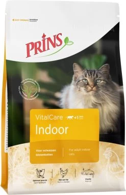 6x Prins VitalCare Indoor Kattenvoer 400 Gr